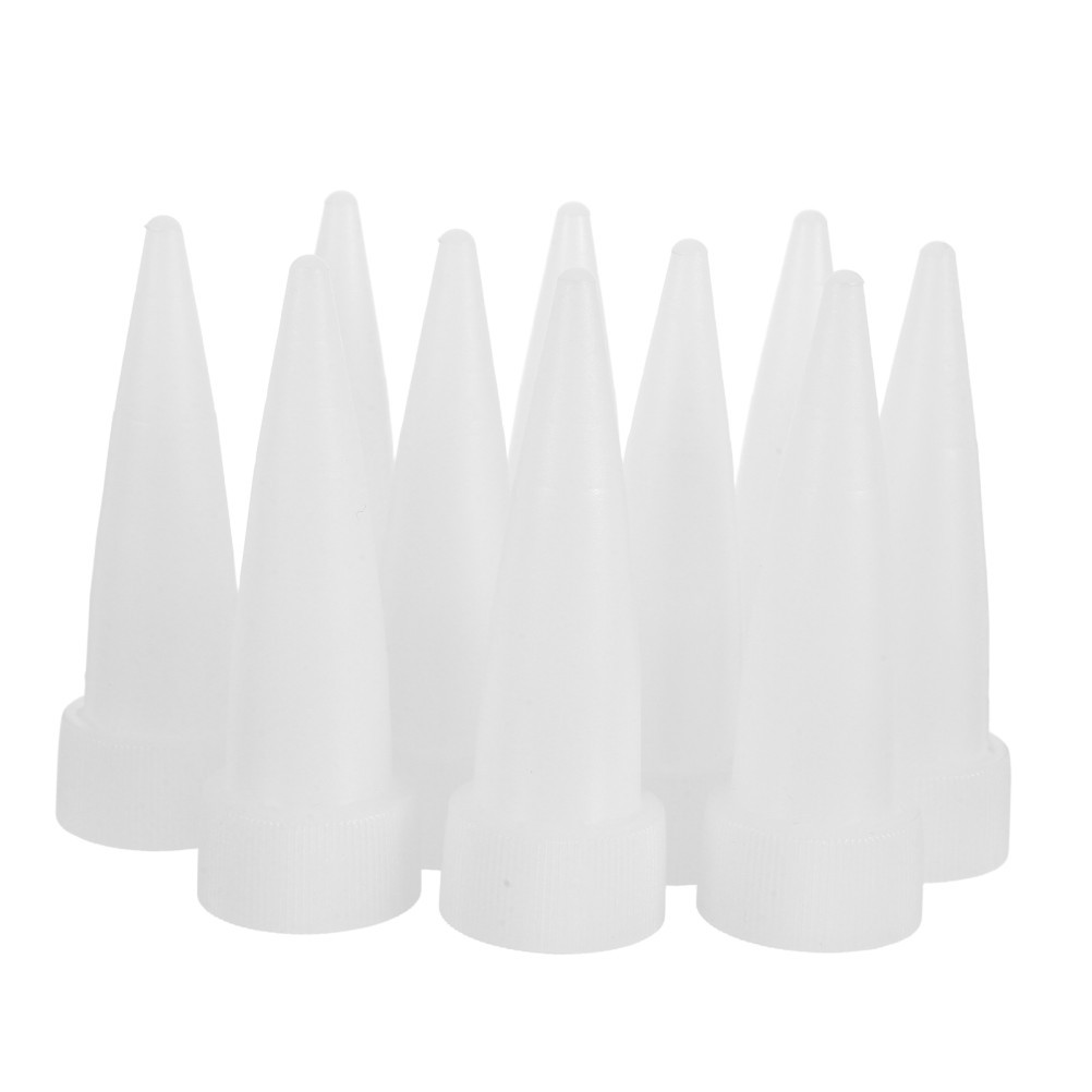 Plastic Glue Dispenser Nozzle Tips 10Pcs Flexible Caulk Applicators for Home Use