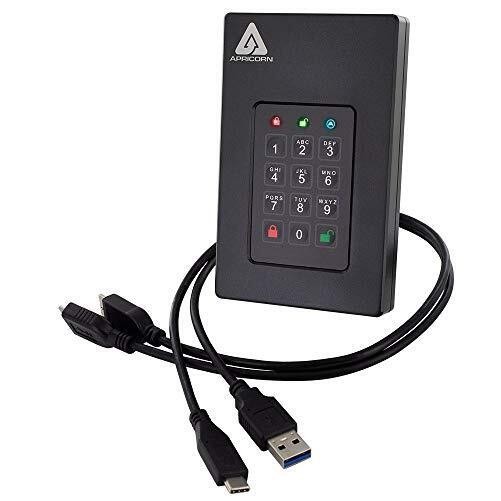 Apricorn AFL3-1TB 1TB AEGIS FORTRESS L3 USB 3.0 HW ENCRYPTED DRIVE