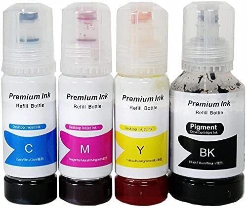 Compatible GI-21 Ink Refill Bottle 4 Colors Set for Canon PIXMA Megatank Series