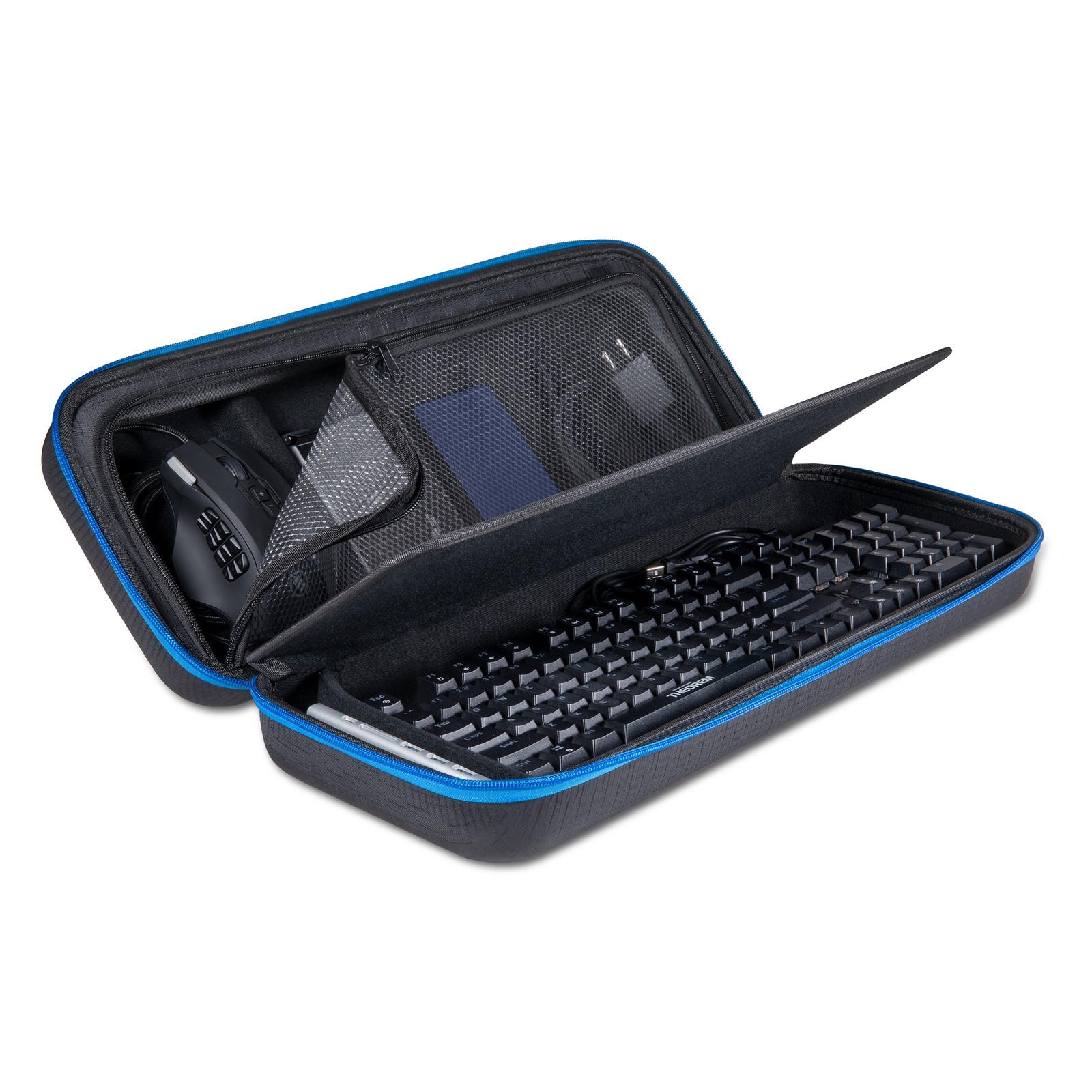 ENHANCE Hard Shell Keyboard Case for Full-Size Keyboards (18-in) and Mouse