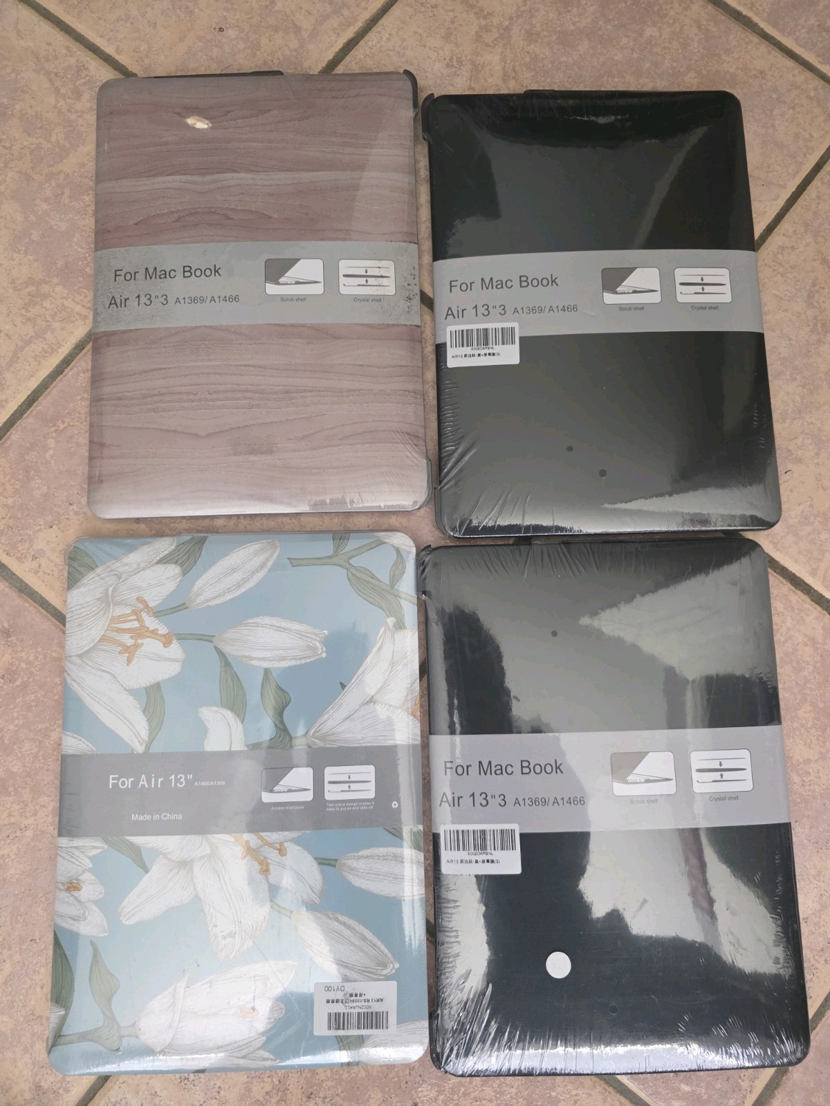 Various Macbook Air 13.3" Intel Hard Shell Cases (2010 - 2017) 4 Pack