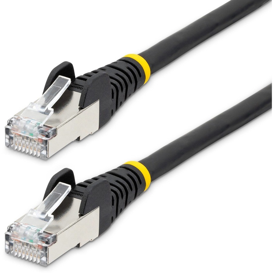 StarTech 25ft CAT6a Ethernet Cable, Black Low Smoke Zero Halogen (LSZH) 10 GbE