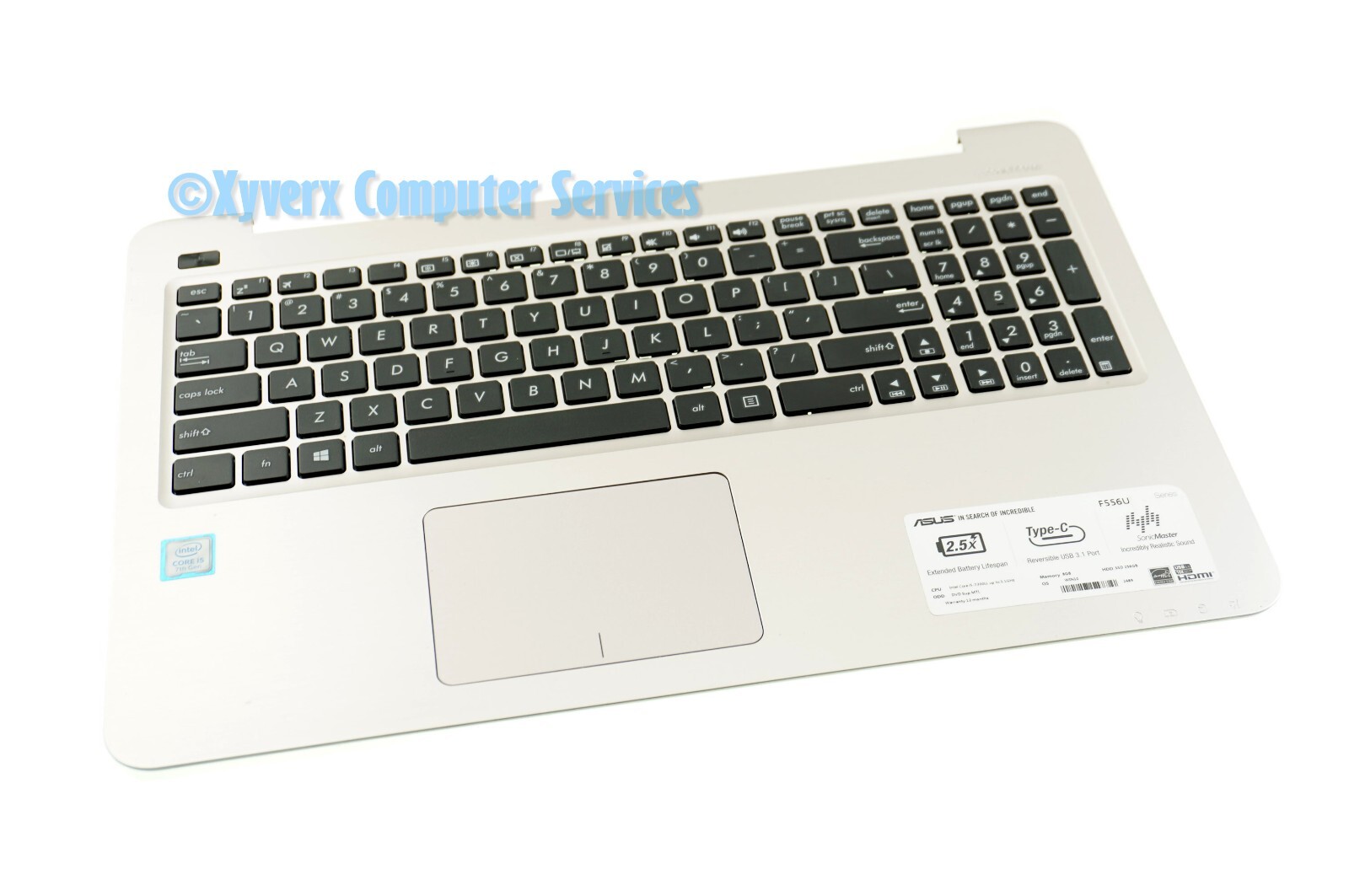 13N0-UAA0411 13NB0BG3AP0211 OEM ASUS TOP COVER W/ KEYB F556UA-AB54 (GRD B)(AF12)
