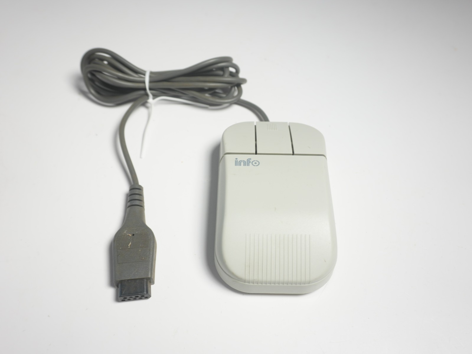 Info 3-Button Bus Mouse – 9-Pin Mini-DIN / Hosiden Connector – Vintage PC