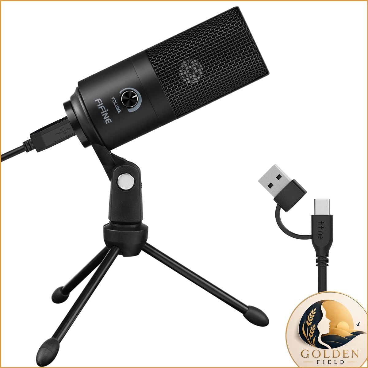 FIFINE K669B USB Condenser Microphone for Vocals and Meeting