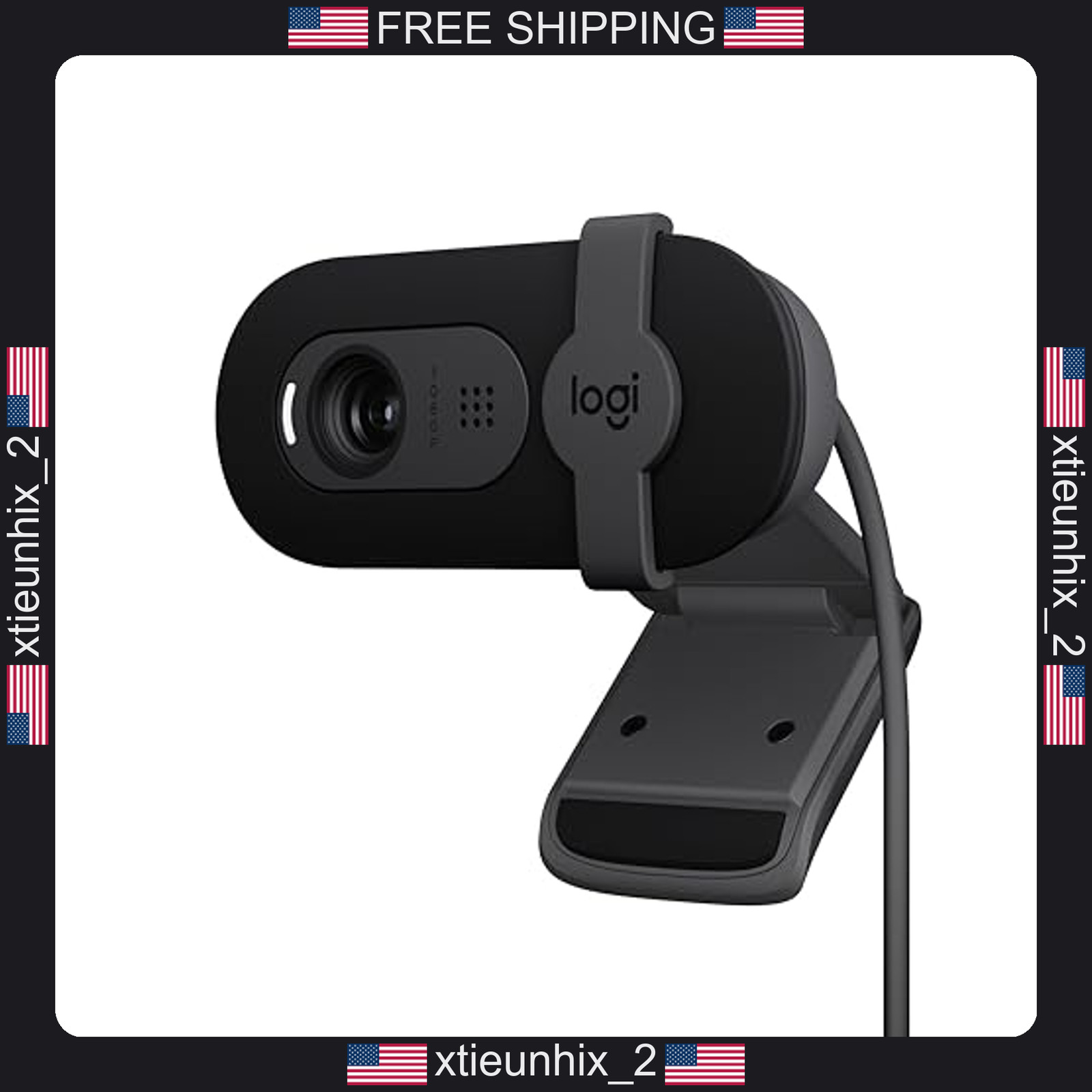 Logitech Brio 101 Full HD Webcam for Streaming and Video Calls - Black