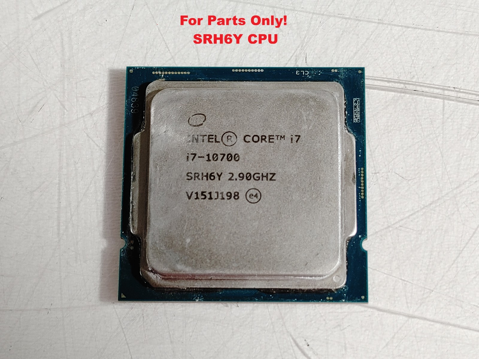 Intel Core i7-10700 2.9 LGA 1200 Desktop CPU SRH6Y CM8070104282327 For Parts