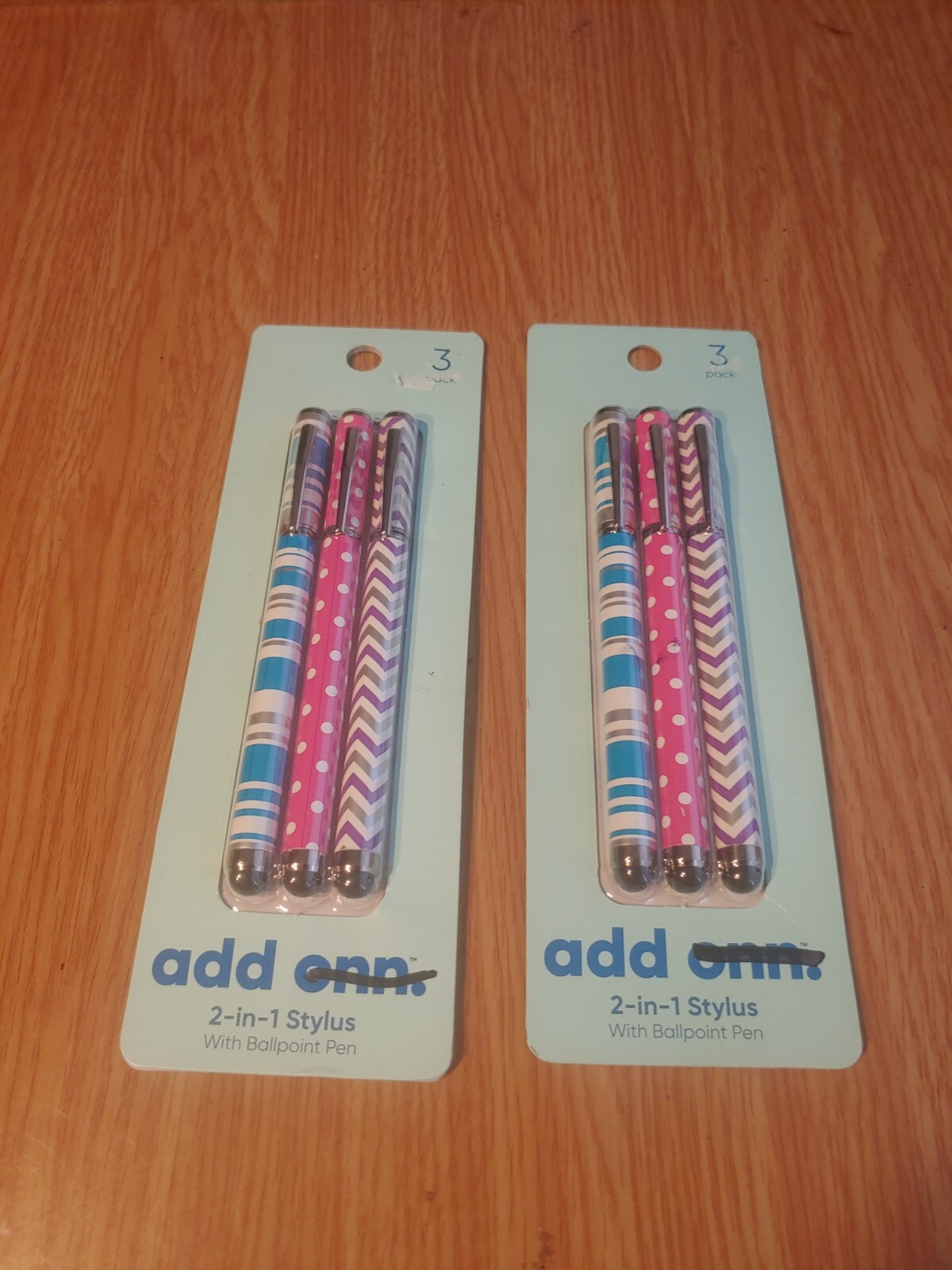 Add Onn 2 in 1 stylus With Ballpoint Pen 3 pack Compatible W Most Smart Tablets