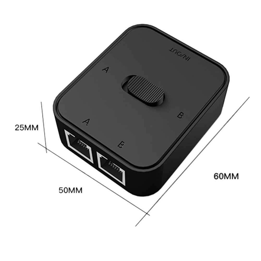 2 Port Gigabit   RJ45   Splitter Cable Extender 2 Way External  Switcher1889