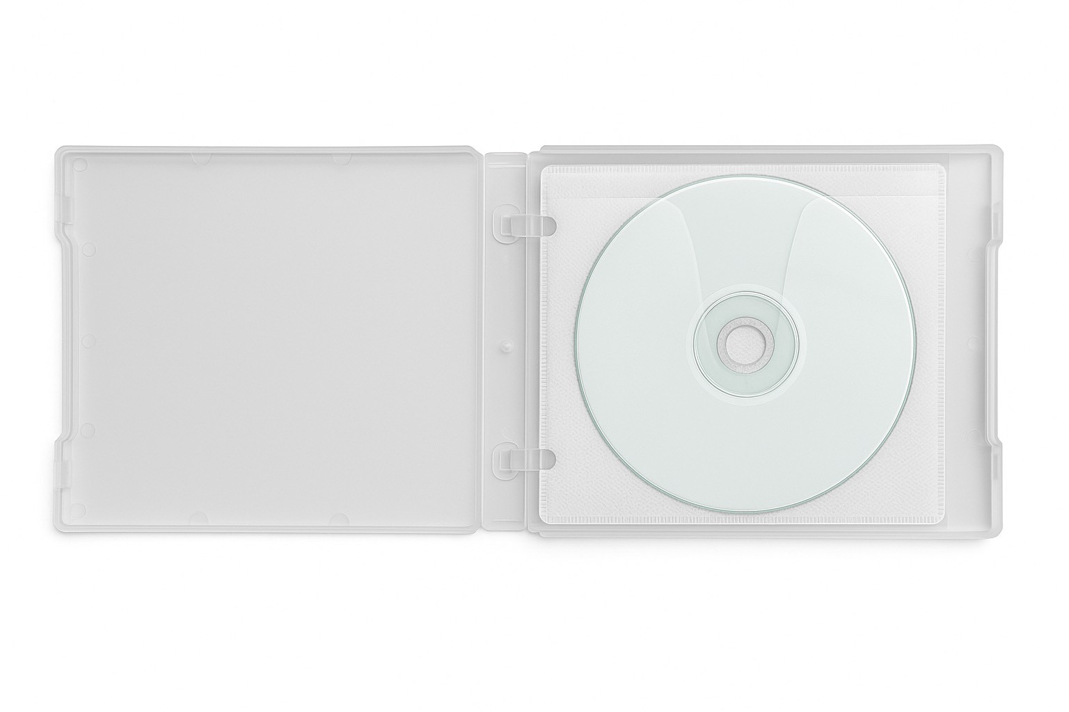 Clear CD DVD Binder Case 26mm with White Sleeves Holds 12 Discs Album LOT