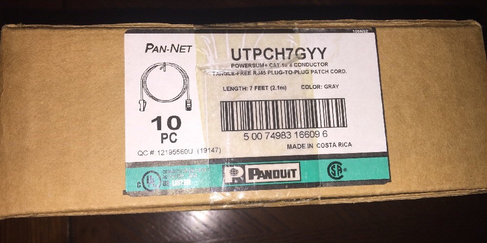 PANDUIT PATCH CABLES Pan-Plug Modular Category 5E Utp Stranded NEW BOX