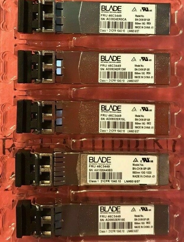 New 10Gbe BLADE BN-CKM-SP-SR FRU 46C3449 46C3447 SFP+ 10GBASE-SR transceiver