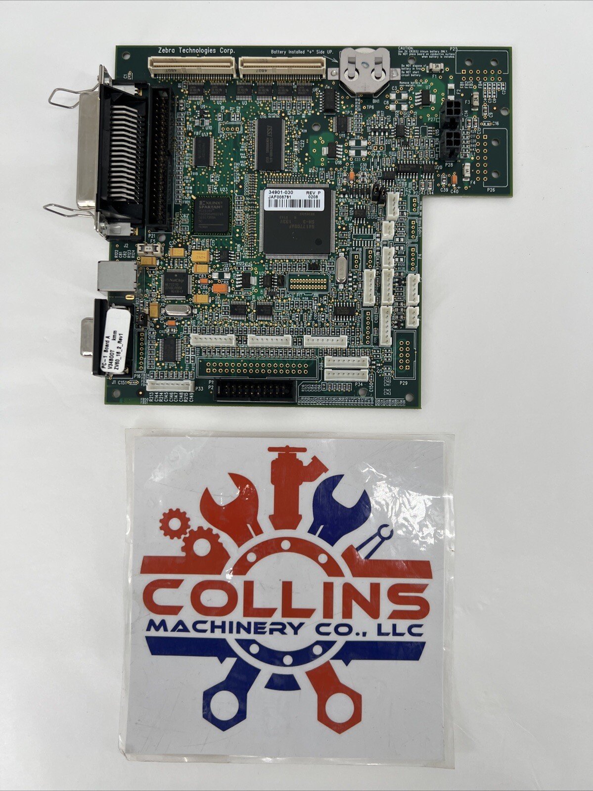 Zebra 34901-030 Rev P Main Control Board, Serial, USB, For XiIII+ Printer