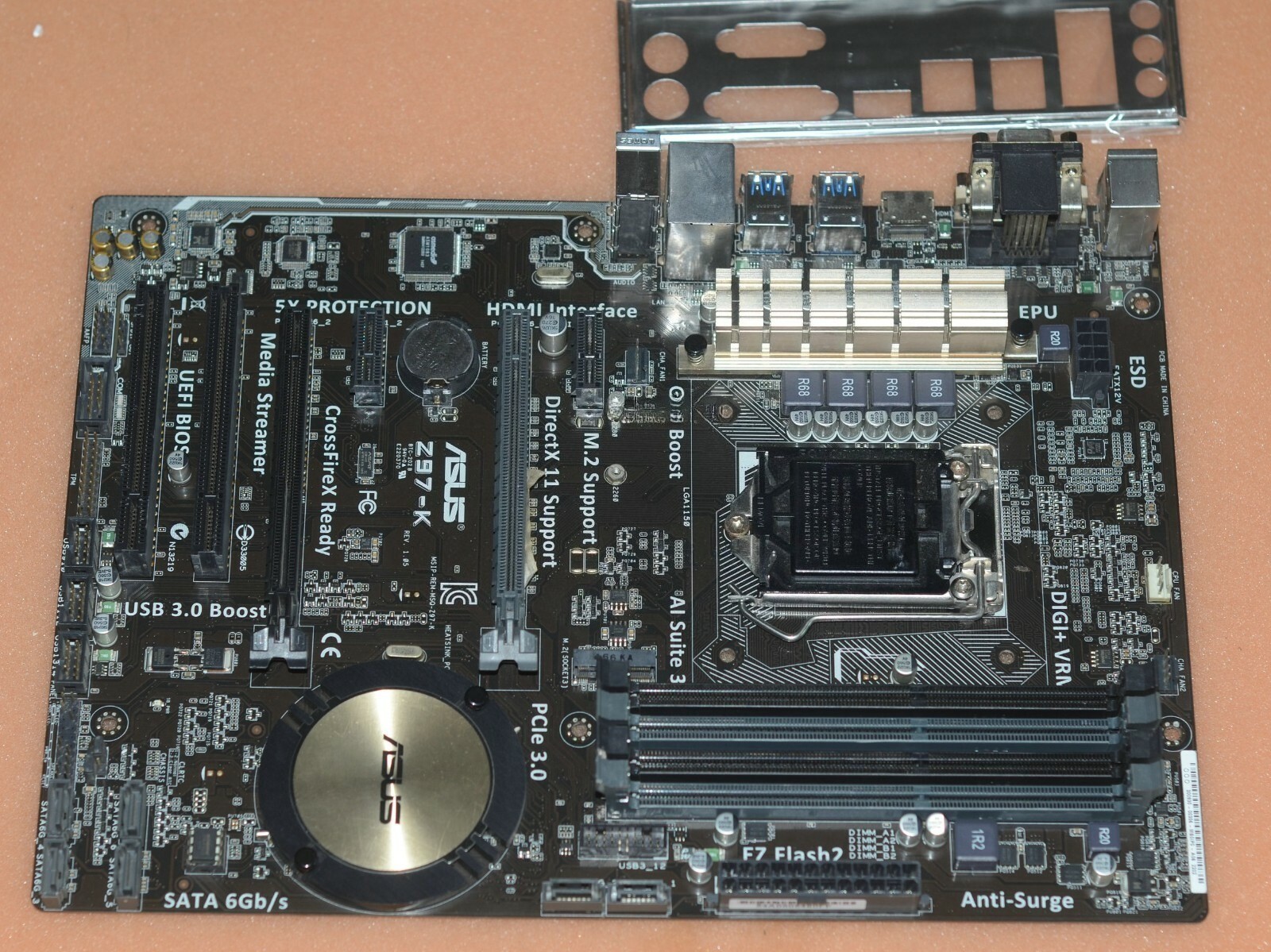 ASUS Z97-K Motherboard Intel LGA1150 Intel Z97 DDR3 VGA DVI HDMI 