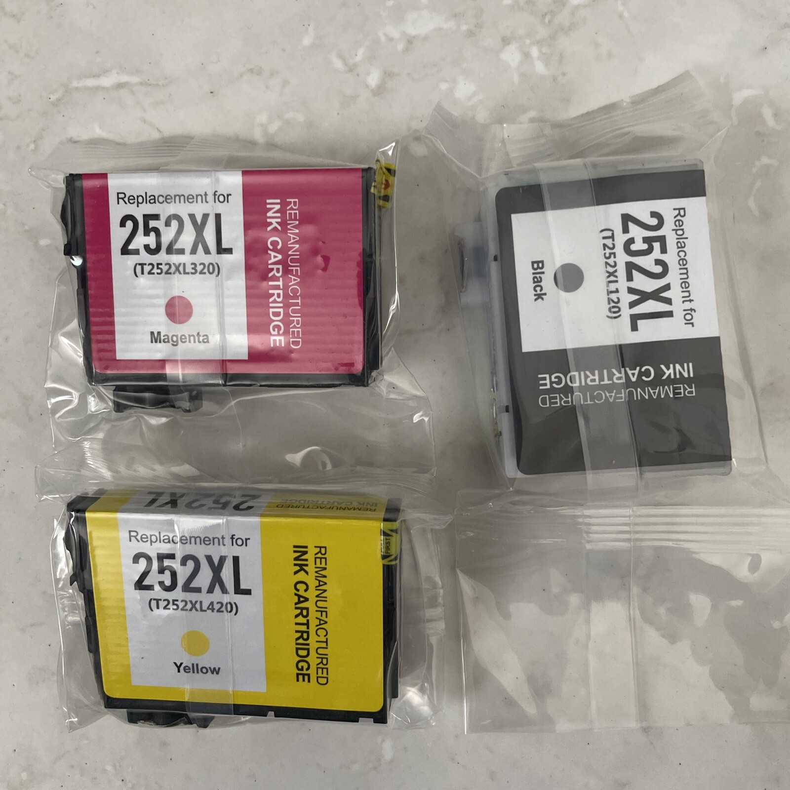 3 Pack 252XL Mytoner Ink Cartridges Epson 252 WF-7110 WF-7610 WF-7620 WF-7210