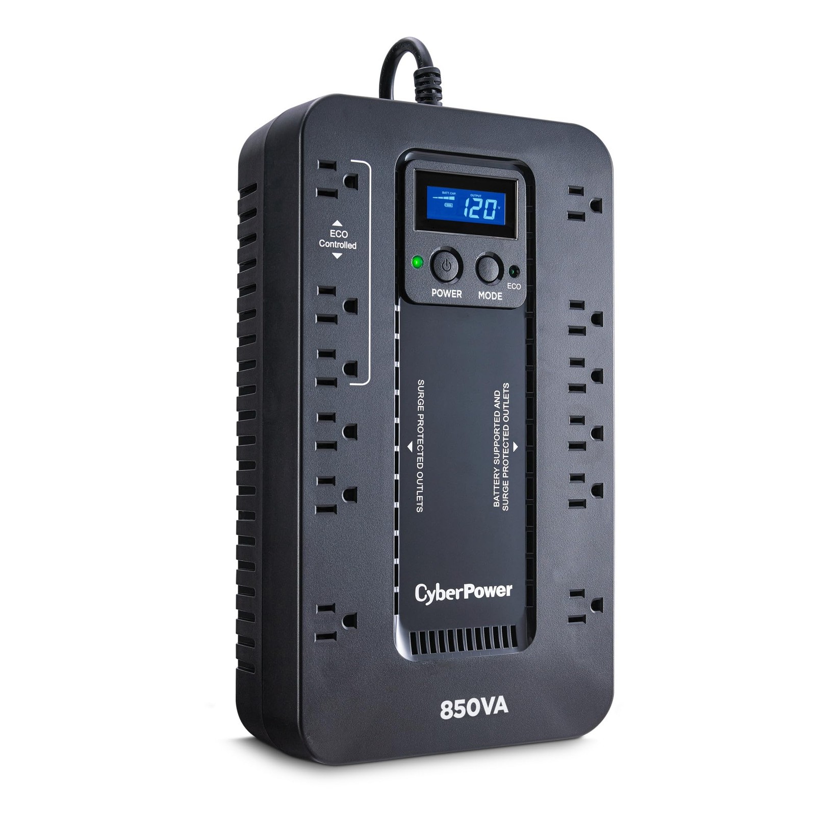 CyberPower EC850LCD UPS 850VA 510W 12 Outlets ECO