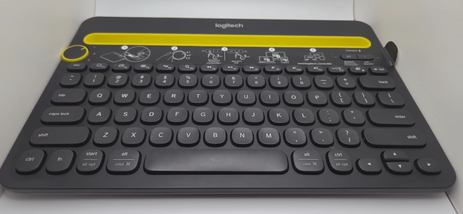 Logitech K480 Wireless Multi-Device Keyboard, Bluetooth, Black 920-006342