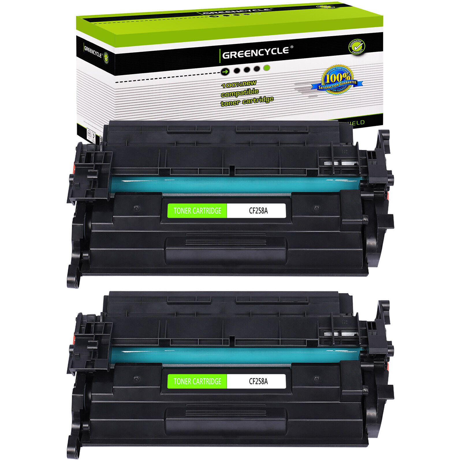 2PK GREENCYCLE CF258A Toner WITHOUT CHIP for HP 58A Laserjet Pro MFP M428 M304