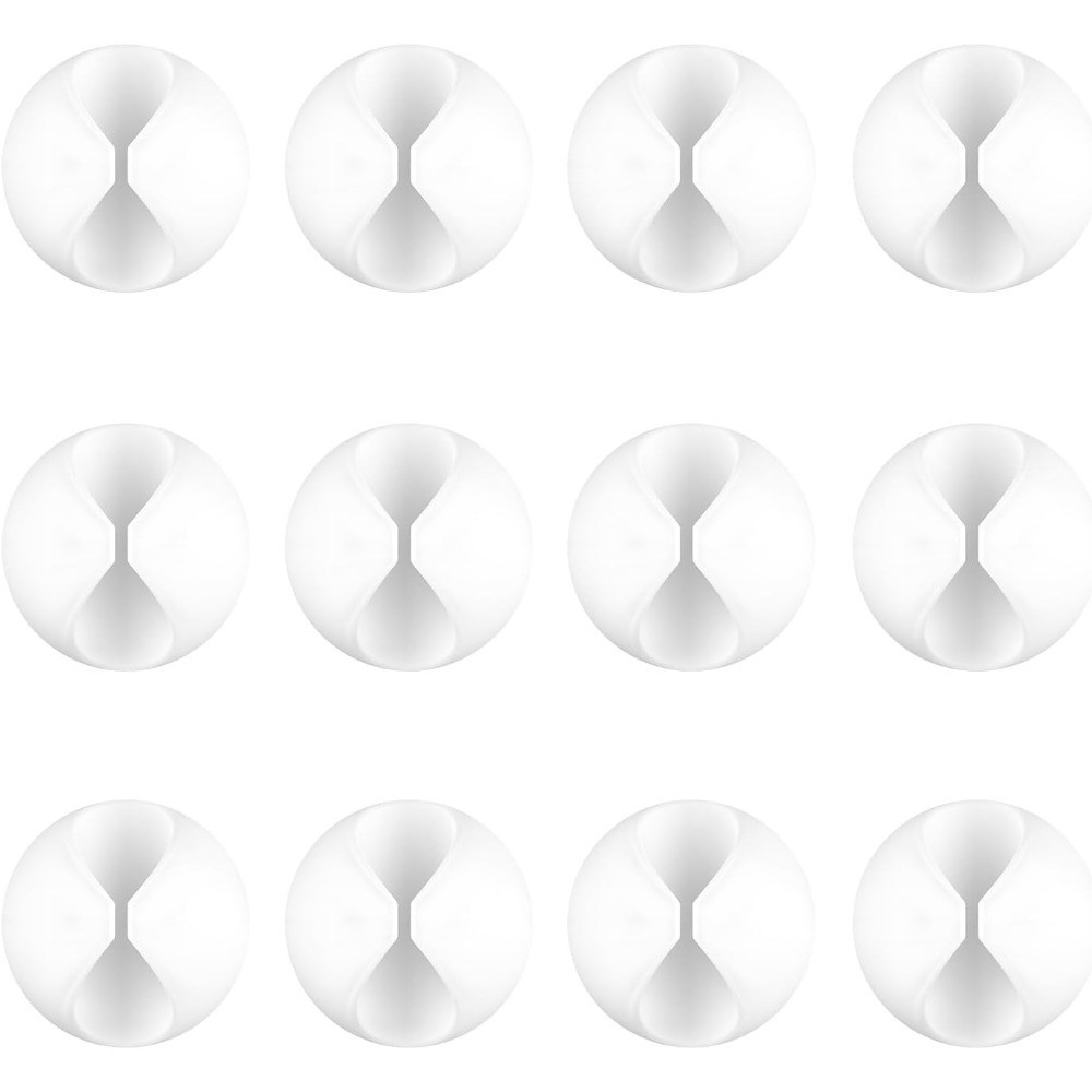 Adhesive Cable Clips 12 Pack, Wire Organizer Holder Cord Management Charger