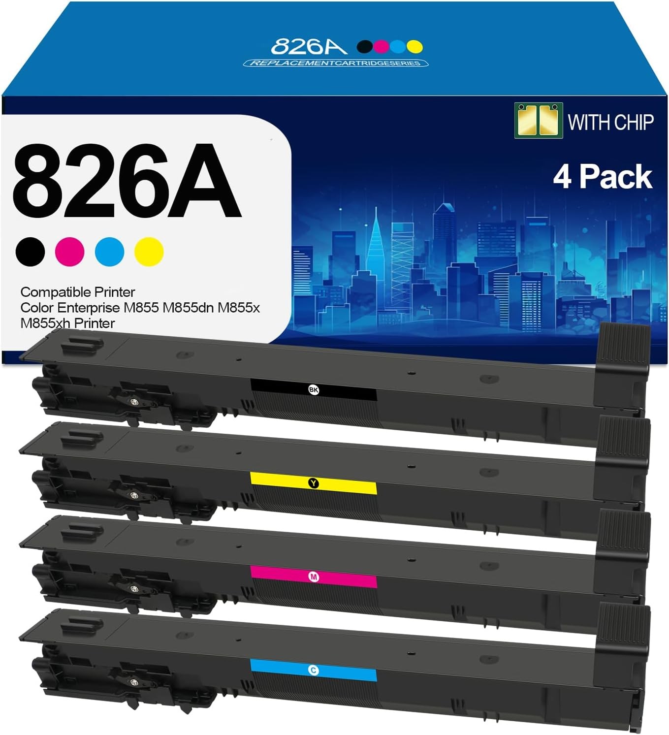 826A Toner Cartridge Replacement for HP 826A CF310A CF311A CF313A CF312A Compati