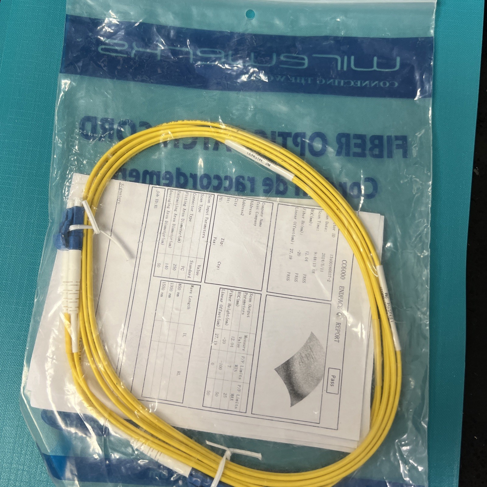 Wirewerks, CPC-HELCBLCB-002, Fiber Optic Patch Cable, 2M