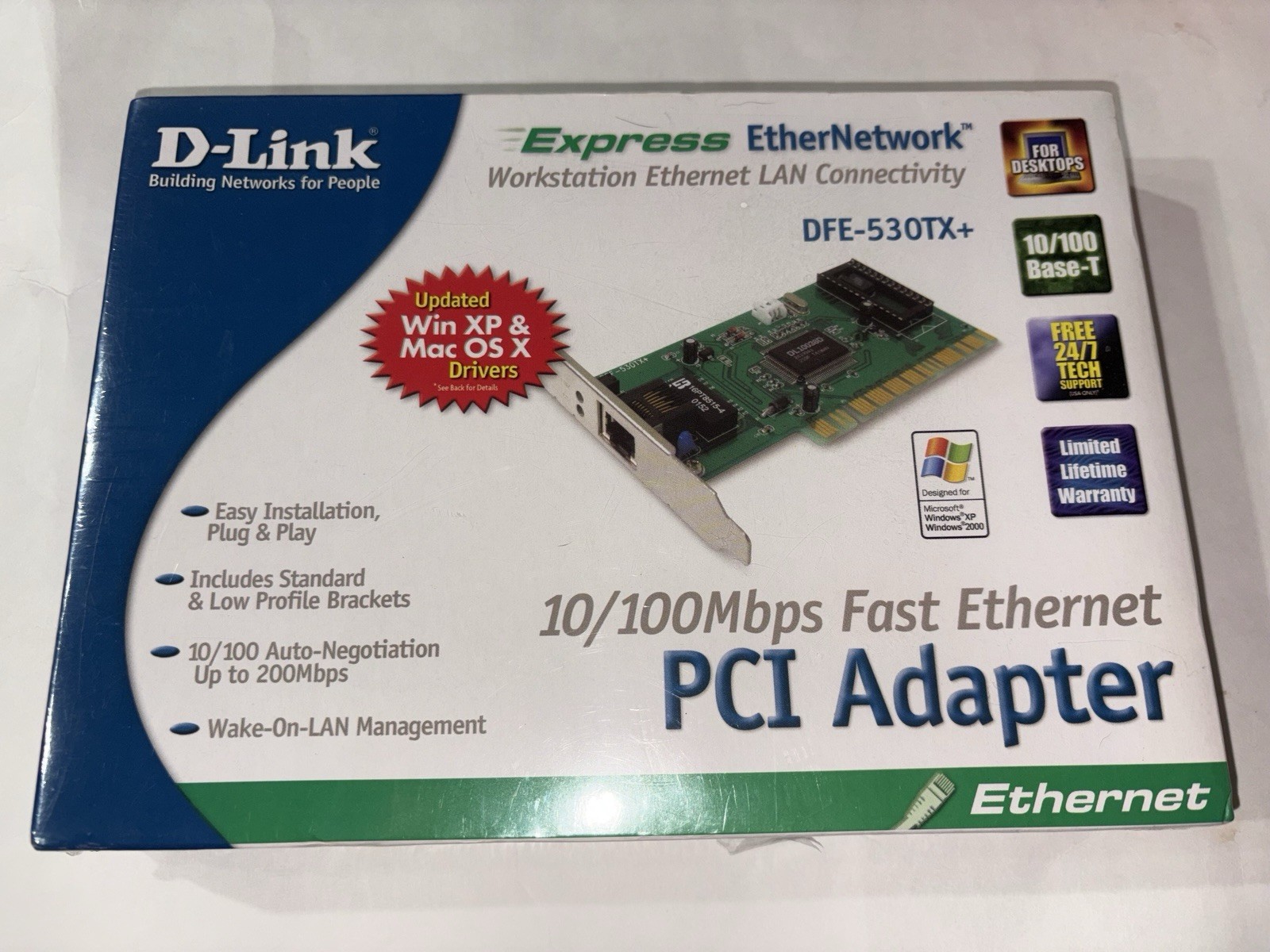 NEW SEALED D-Link DFE-530TX+ 10/100 Fast Ethernet PCI Network Adapter Vintage