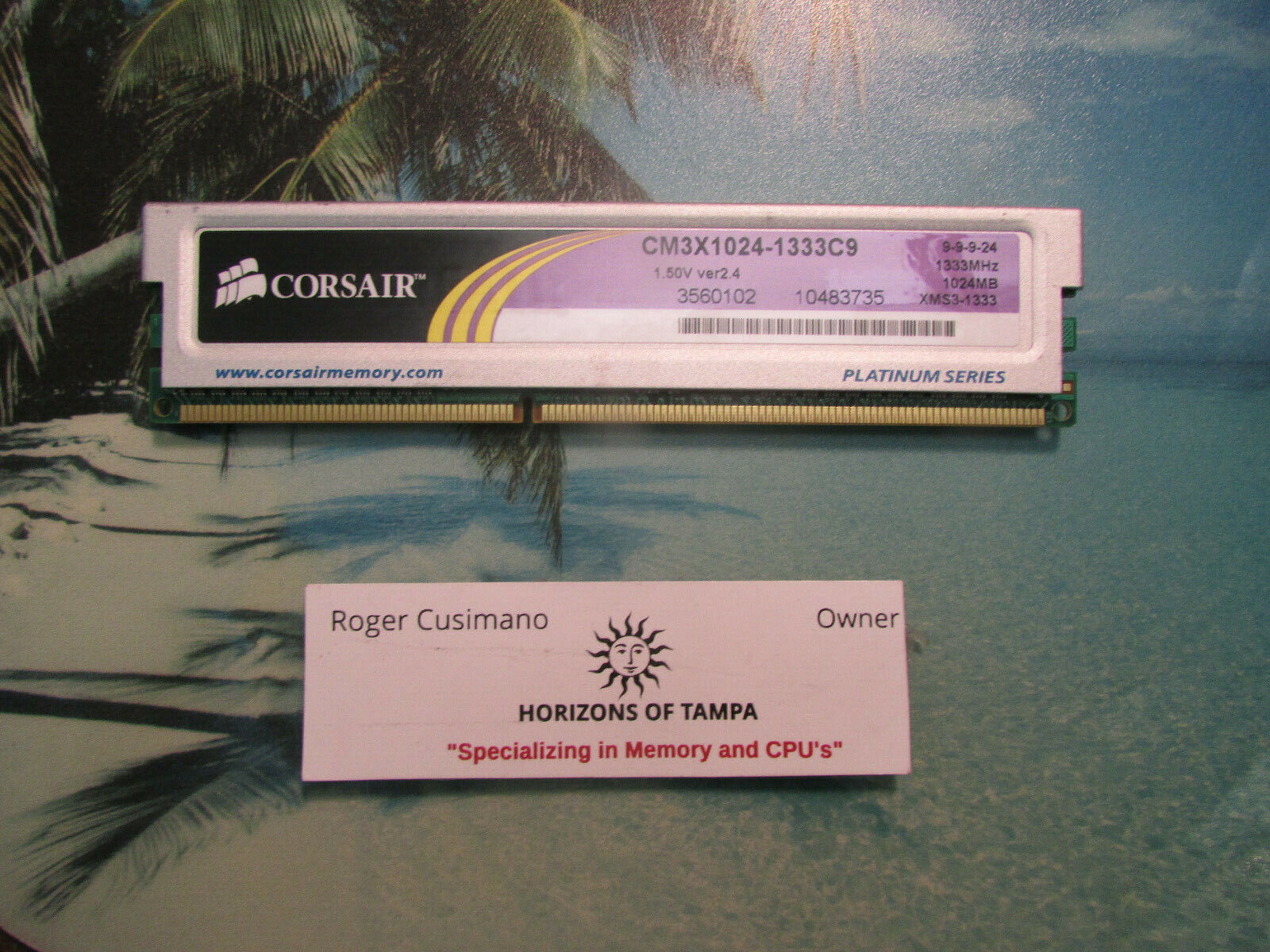 Corsair XMS3 DDR3 CM3X1024-1333C9 1024MB 3GB (3 x 1GB)