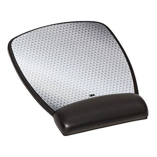 3M Precise Leatherette Mouse Pad w/Wrist Rest, 6-3/4 x 8-3/5, Black (MW309LE)