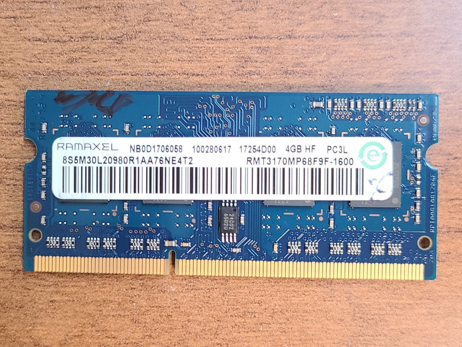 ORIGINAL RAMAXEL 4GB PC3L-12800S DDR3 SODIMM MEMORY RAM RMT3170MP68F9F-1600