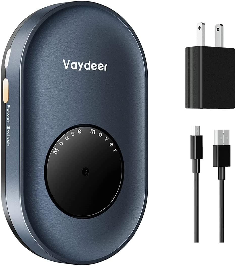 VAYDEER Undetectable Mouse Jiggler with Power Adapter and ON/Off Switch Mouse