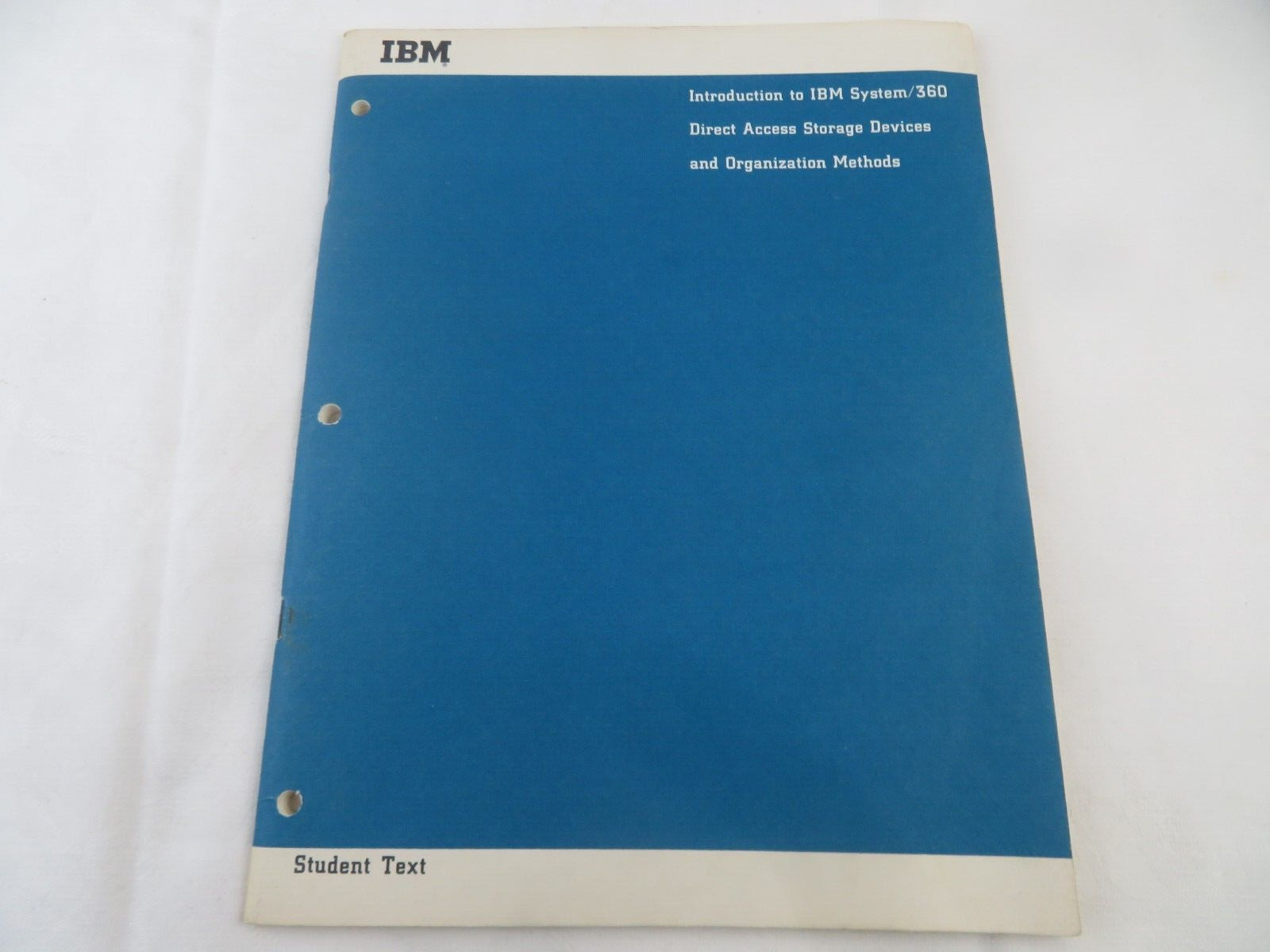 IBM Introduction To IBM System 360 Direct Access Storage Devices Student Text
