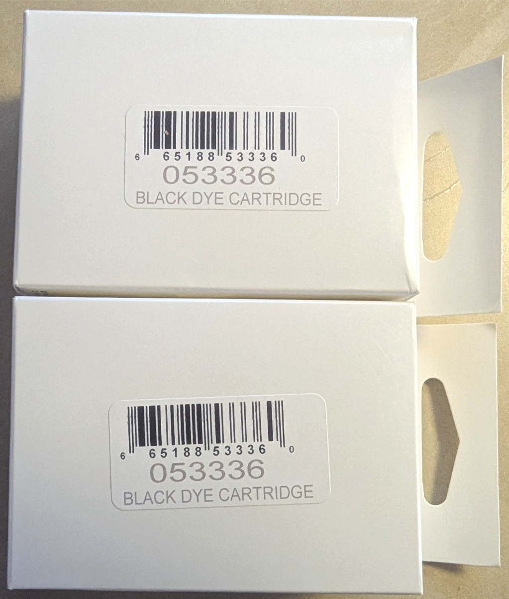 ✨2x PRIMERA 053336 BLACK DYE 18C0710 INK CARTRIDGE 24ML Bravo Pro / XRP Printer
