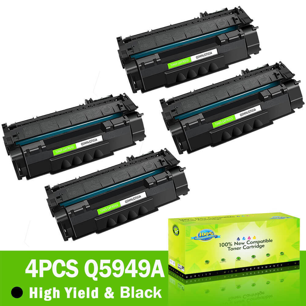 4Pack Q5949A 49A Black Toner Cartridge Compatible For HP LaserJet 1320nw Printer