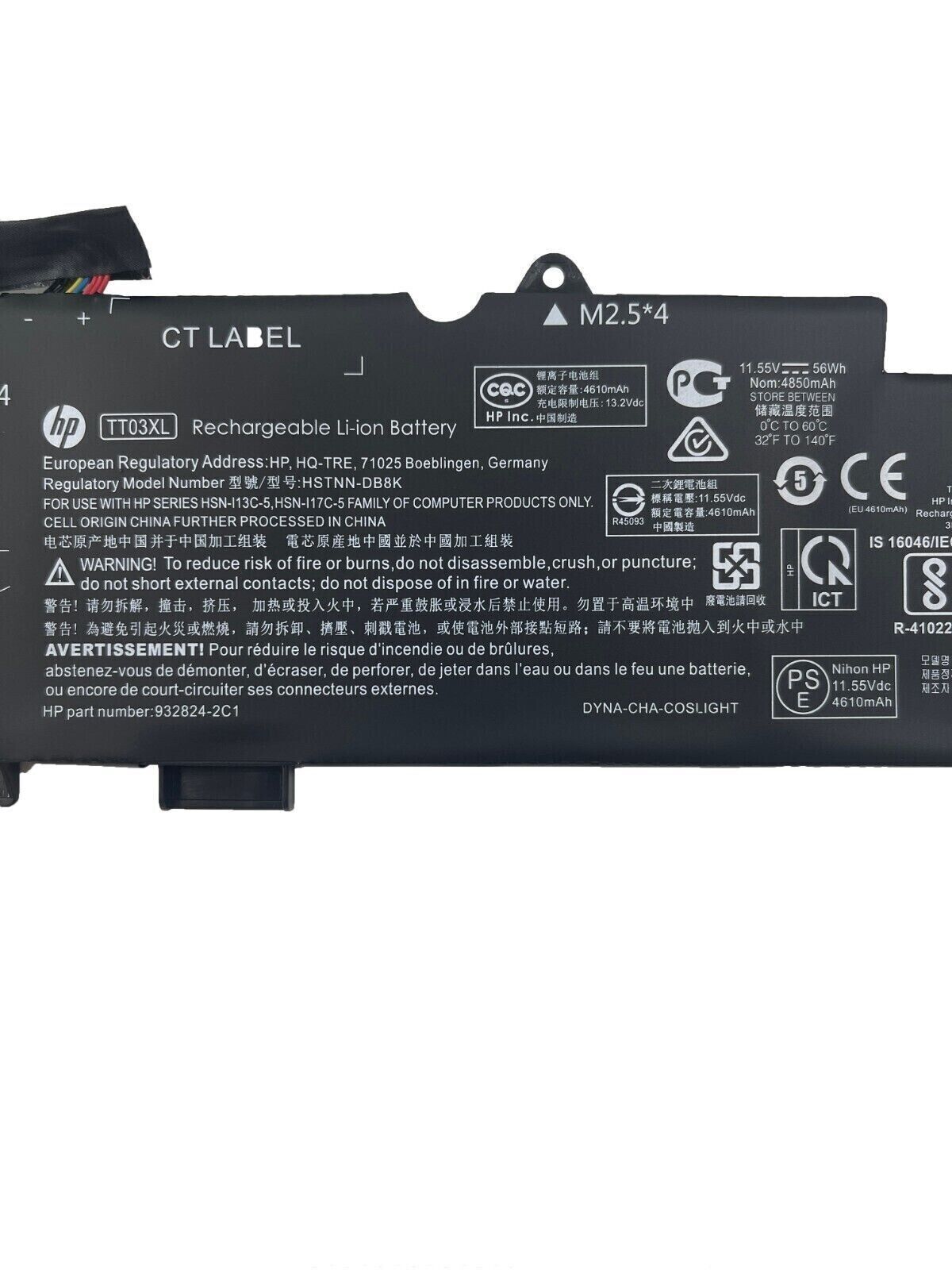 OEM Genuine 56Wh TT03XL Battery For HP EliteBook 755 850 G5 ZBook 15U G5 G6