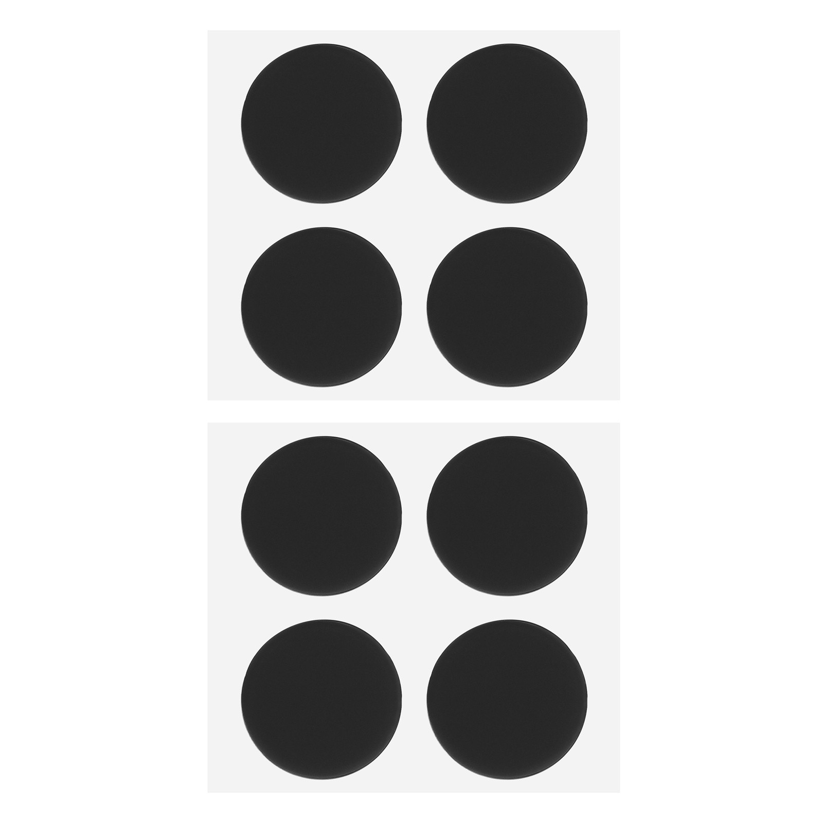 13.5mm Laptop Rubber Feet, 8 Pcs Oval Anti-Slip Pad for Equipment, Black