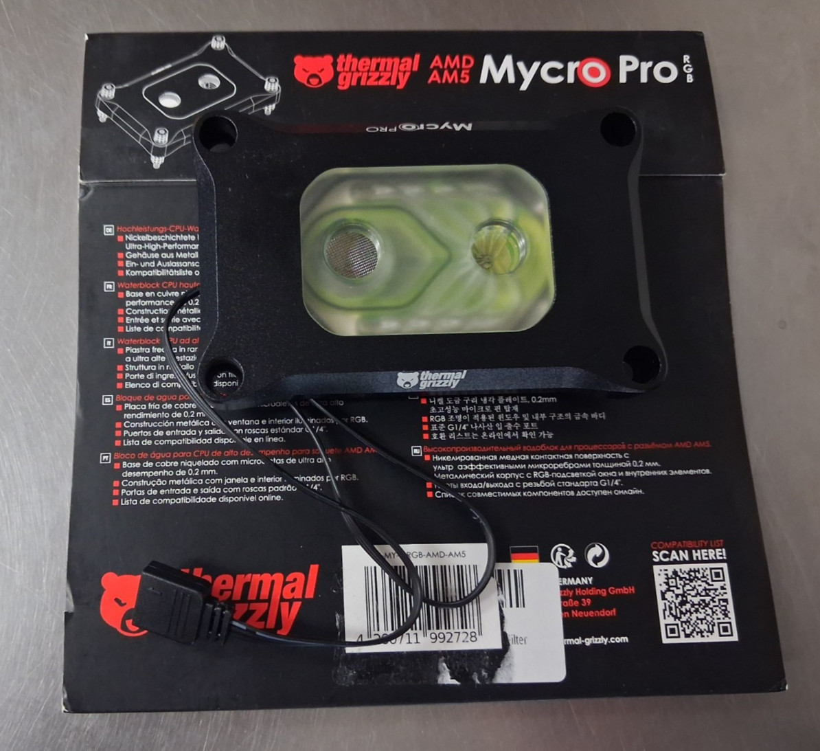 Thermal Grizzly Mycro Pro AM5  TG-MY-P-RGB-AMD-AM5 4260711992728 Used