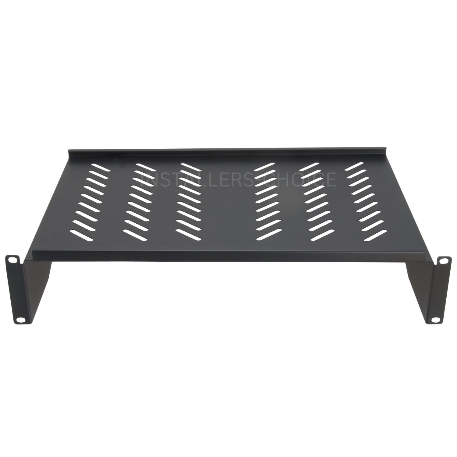 19" 2U Vented Steel Cantilever Rack Mount Shelf 14" Depth, 11lb Capacity