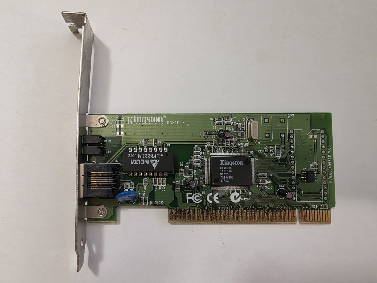 Kingston KNE111TX/SI PCI Ethernet Adapter w/ Original Mac & Windows Driver Disks