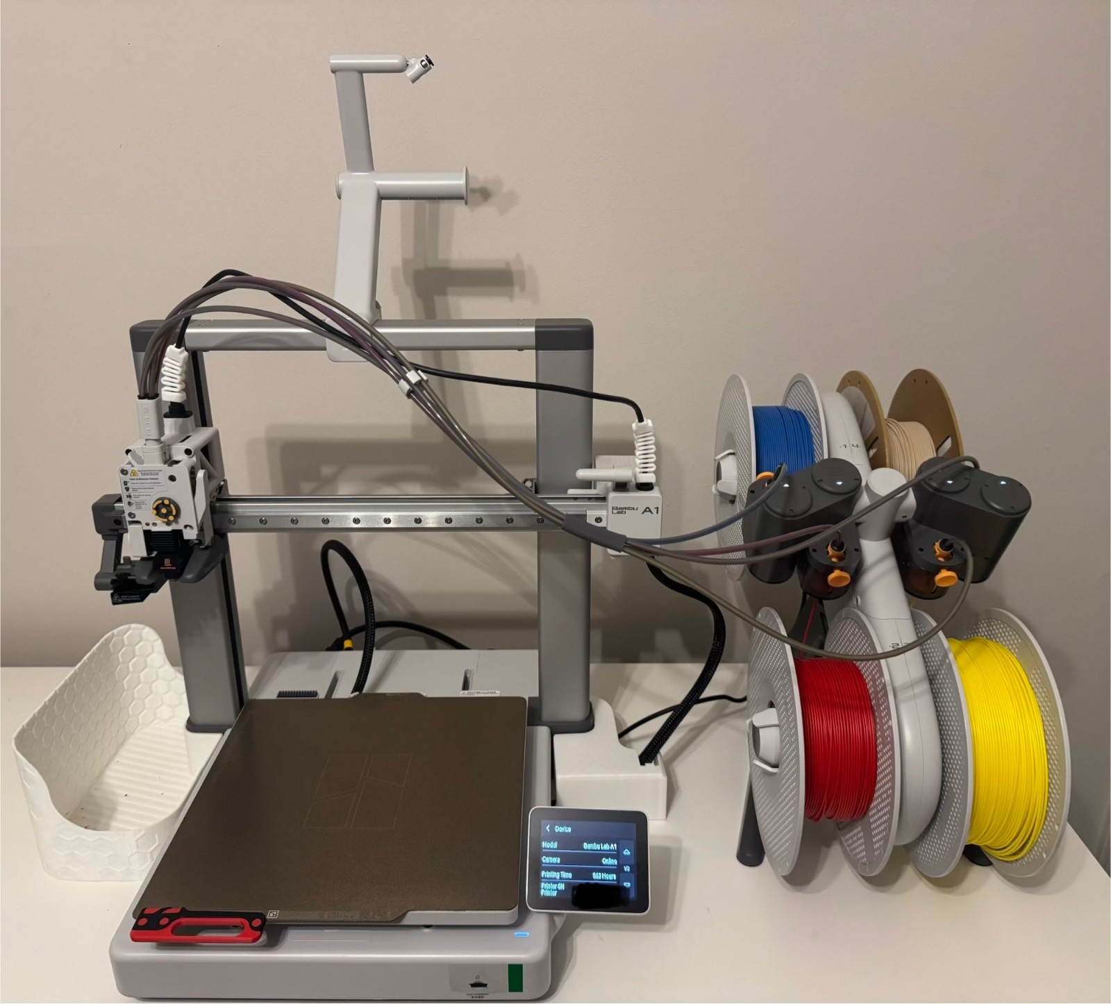 Bambu Lab A1 Combo 3D Printer   AMS Lite Multi Color Excellent Condition