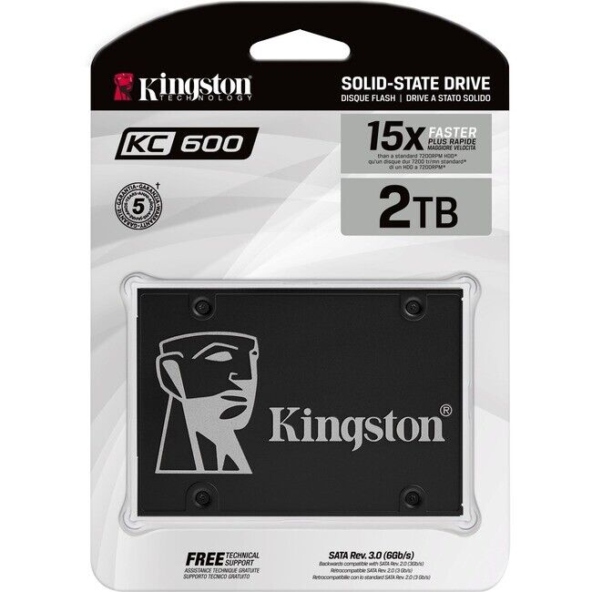 Kingston Internal SSD KC600 2.5in SATA III 256/512GB 1/2TB Solid State Drive lot
