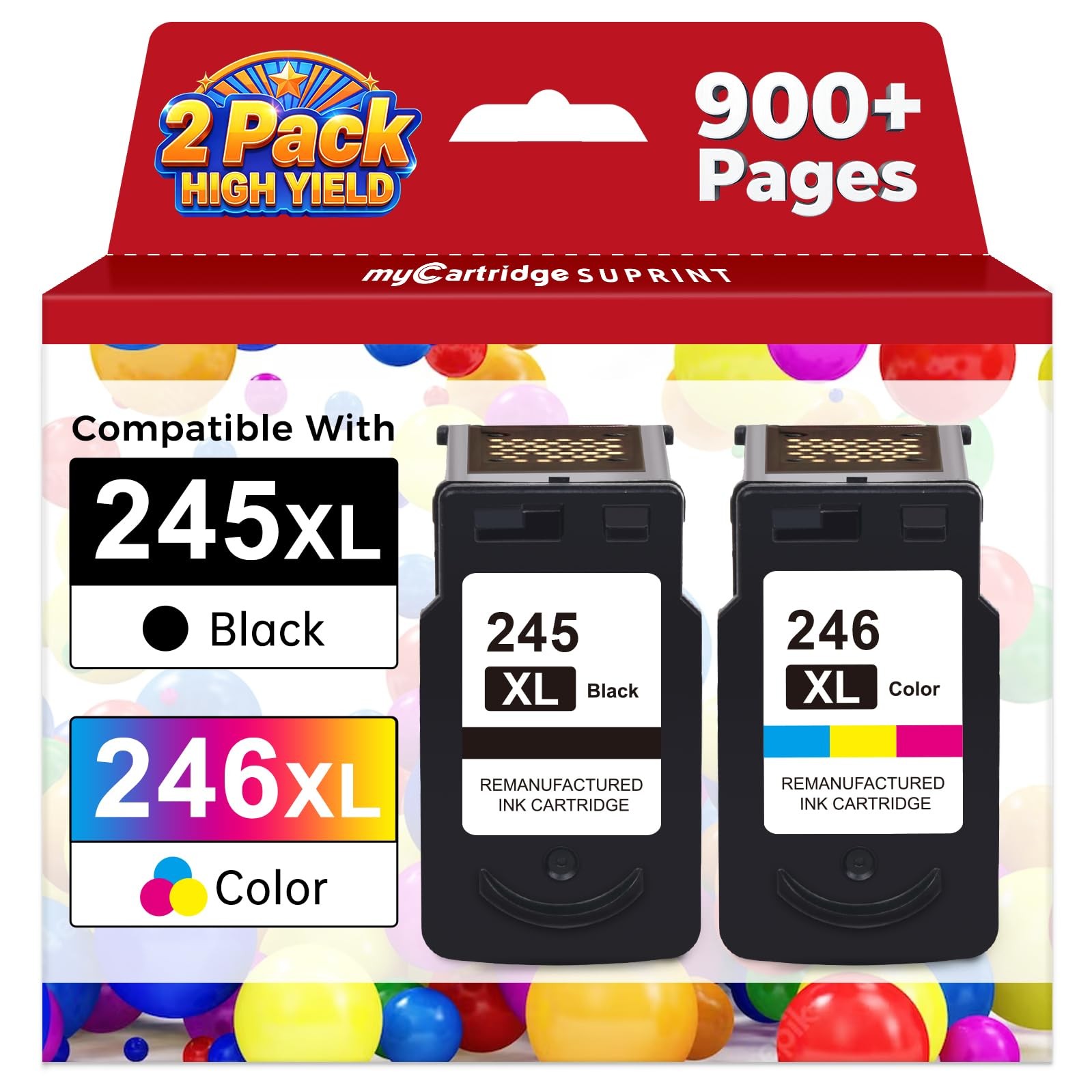 MC SUPRINT 245XL Ink Cartridge Replacement for Canon 245XL 246XL Combo Pack PG