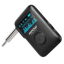 MPOW WIRELESS BLUETOOTH RECEIVER 3.5MM AUX IN - BLACK