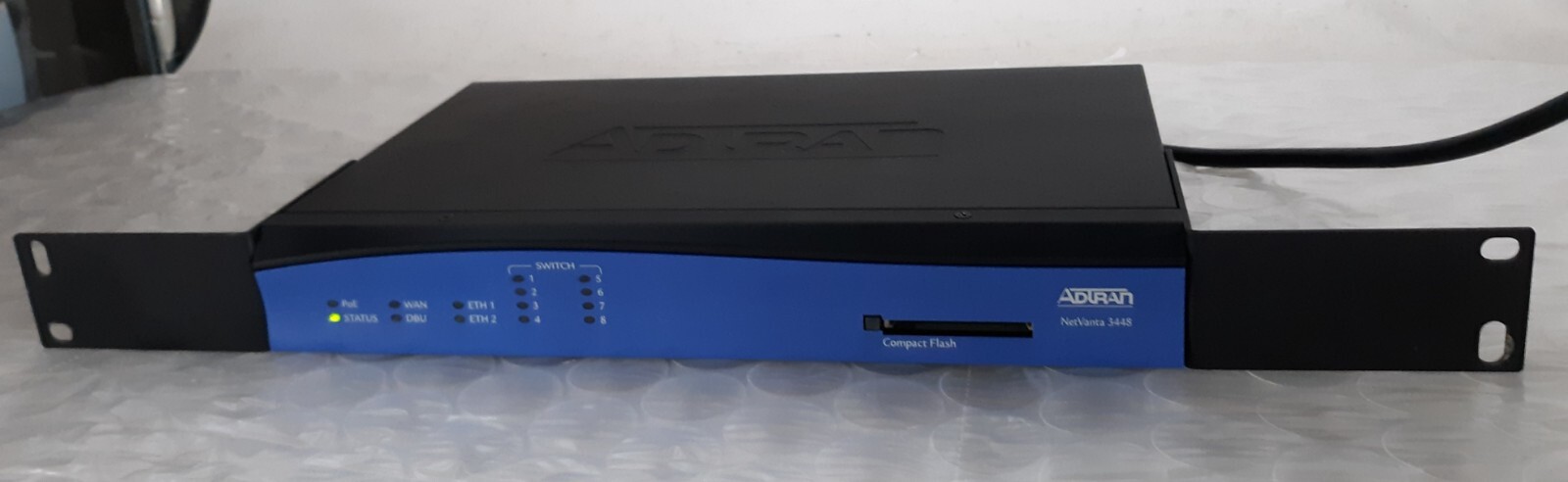 Adtran 3448 NetVanta 1200821E1 8-Port Chassis Access Router w/ Ears + Cord