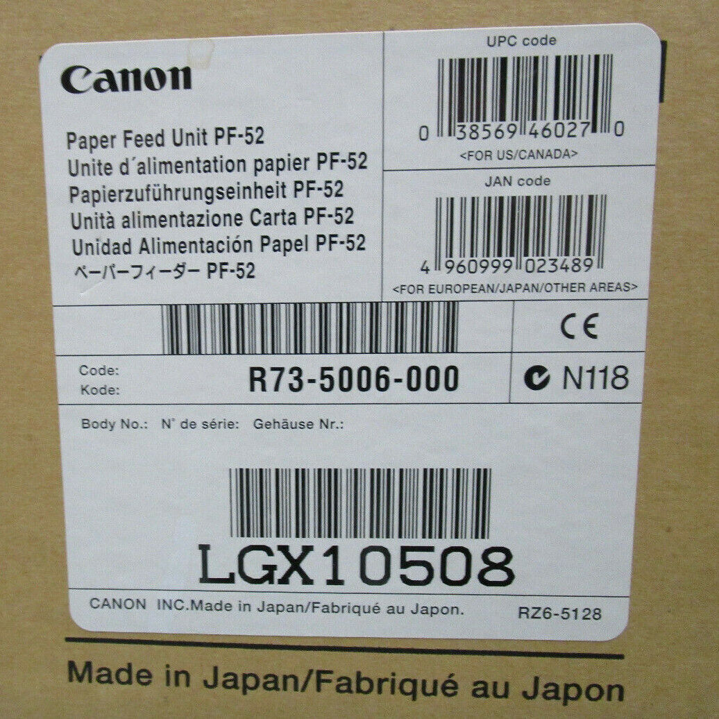 Canon Paper Feed Unit PF-52 500 Page Paper Feeder for ColorPASS-Z series.