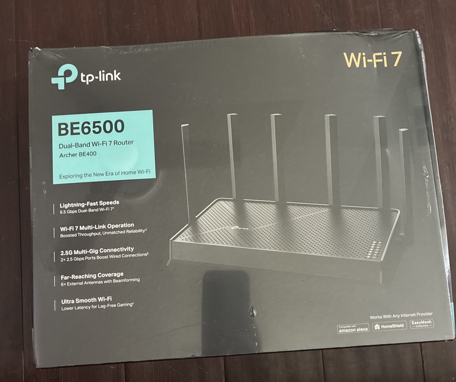 TP-Link BE6500 Dual-Band Wi-Fi 7 Router (Archer BE400)