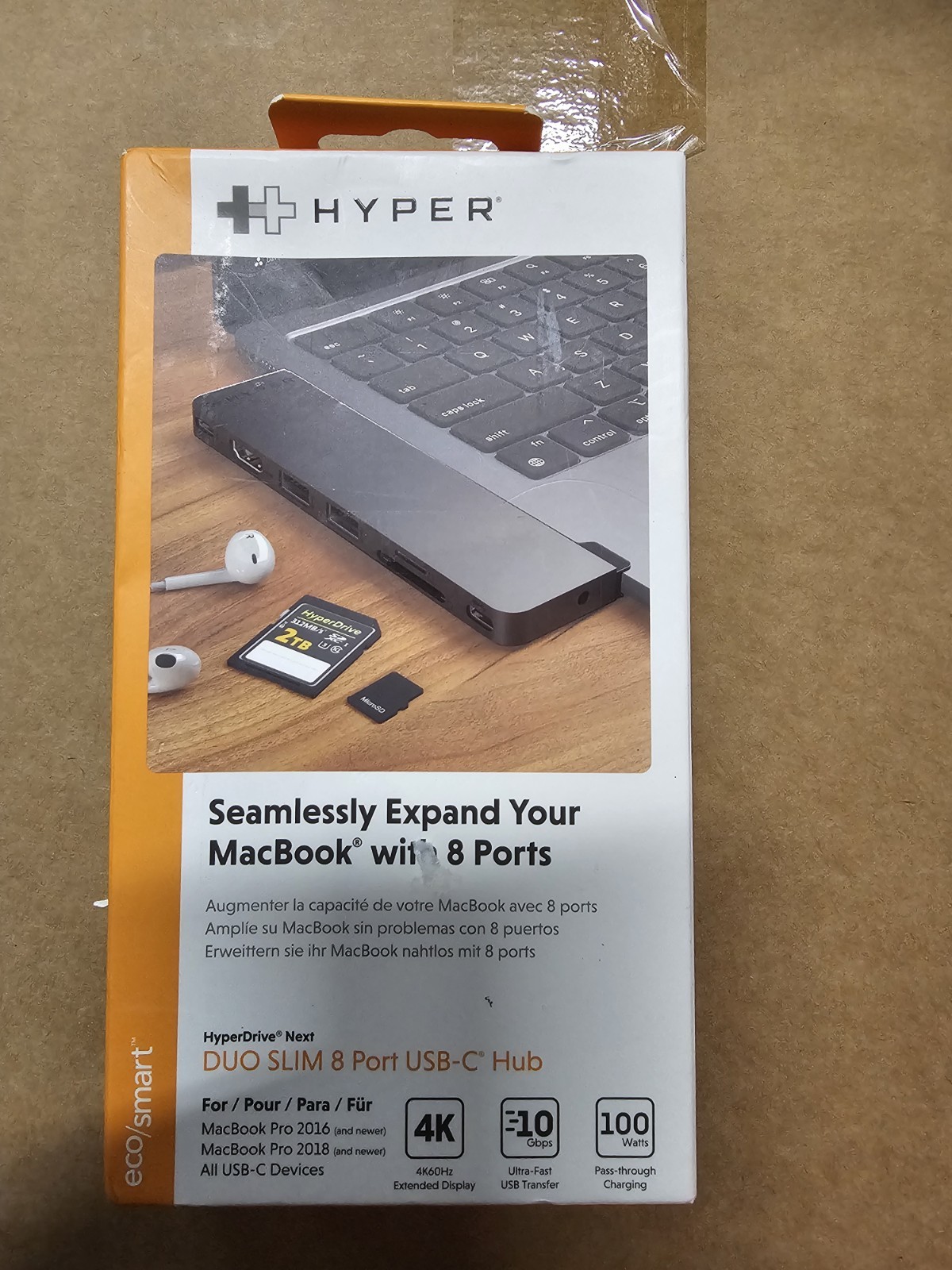 New Hyper HyperDrive Next 8 Port USB-C Hub 4K HDMI, USB4/Thunderbolt 4 Macbook