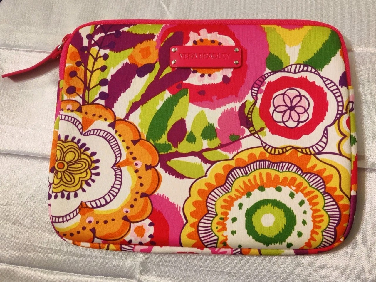 Vera Bradley Clementine Floral Neoprene Tablet Accessory Sleeve Floral Colorful 