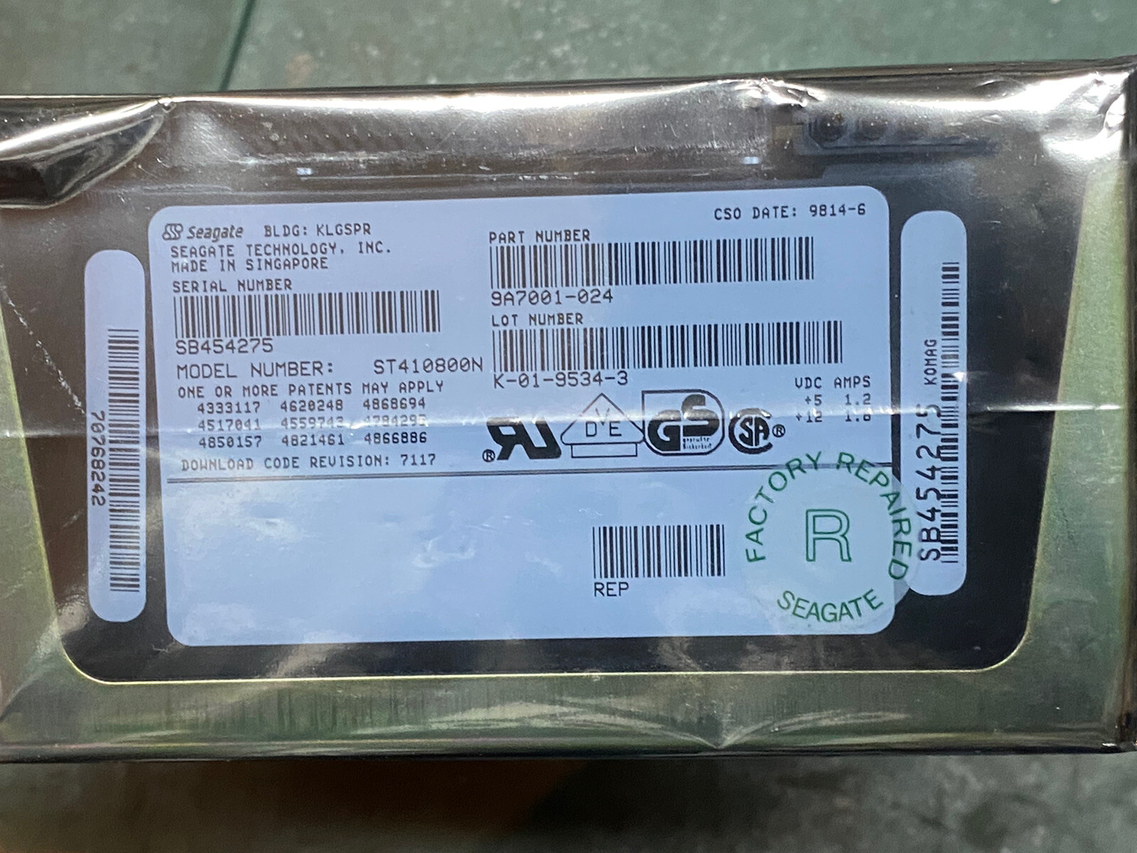 OEM Seagate Hard Drive Model: ST410800N Sealed Factory Repaired Old Stock ￼