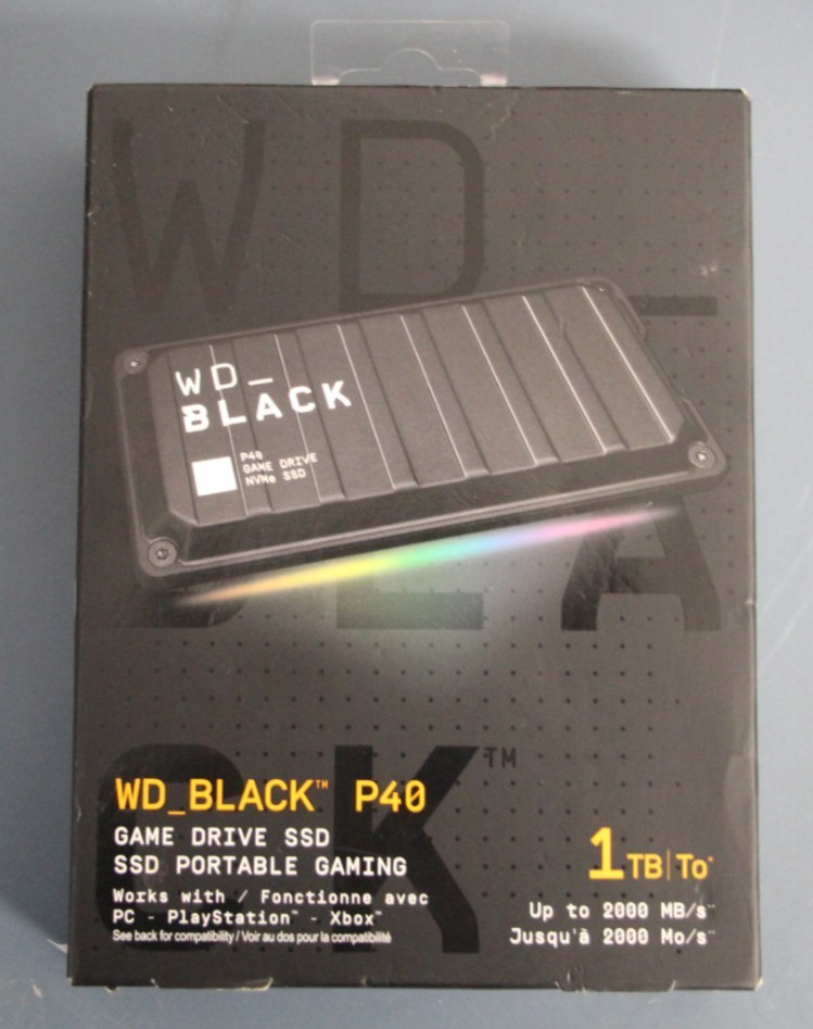WD _BLACK P40 1TB Game Drive USB 3.2 Gen 2x2 External SSD