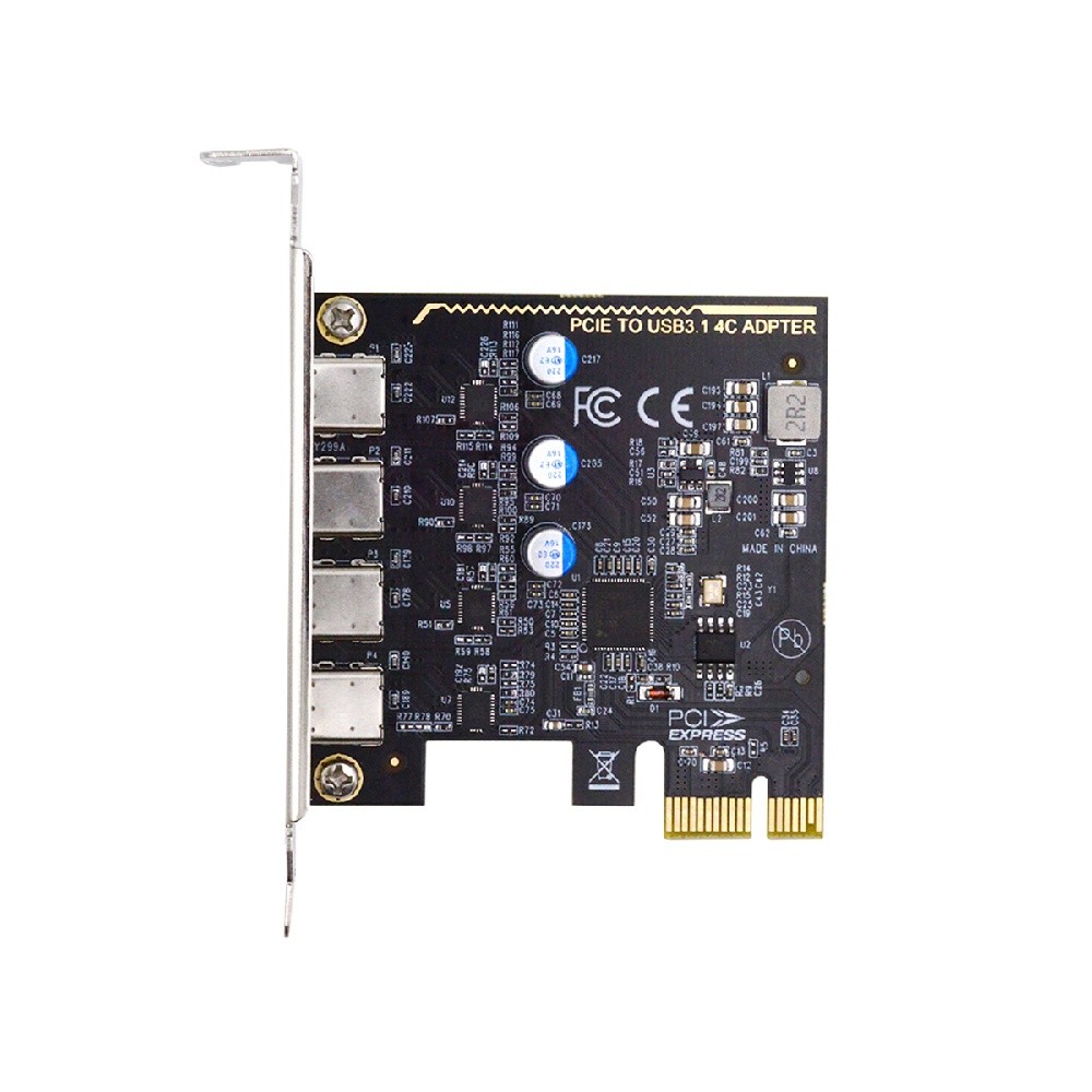 USB3.1 Gen1 5Gbps Four Ports Type-C USB-C Female to PCI-E Express 1x Card